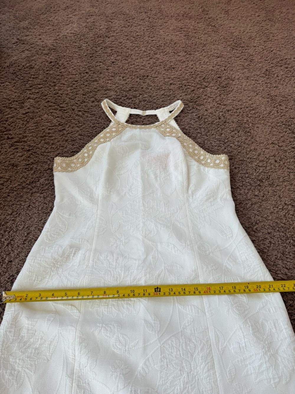 Lilly Pulitzer White Gold Caliente Jacquard Pearl Stretch Sheath Dress 12 $198 - Picture 14 of 14